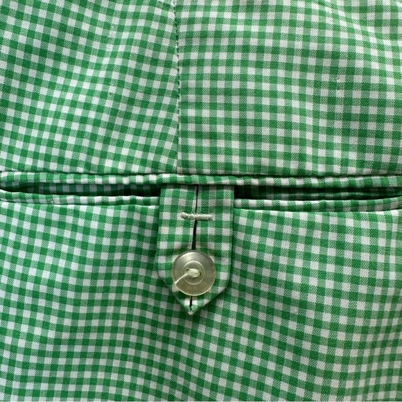 Luettgens Mens Vintage Green Checked Gingham Trousers Pants Size 36 x 32 - Picture 6 of 7